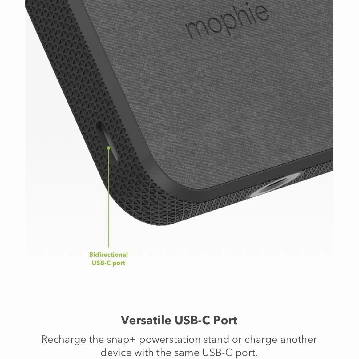 ZAGG mophie Snap  Powerstation Stand, Magnetic and portable wireless battery, compatible with MagSafe, 10,000mAh internal battery, Black