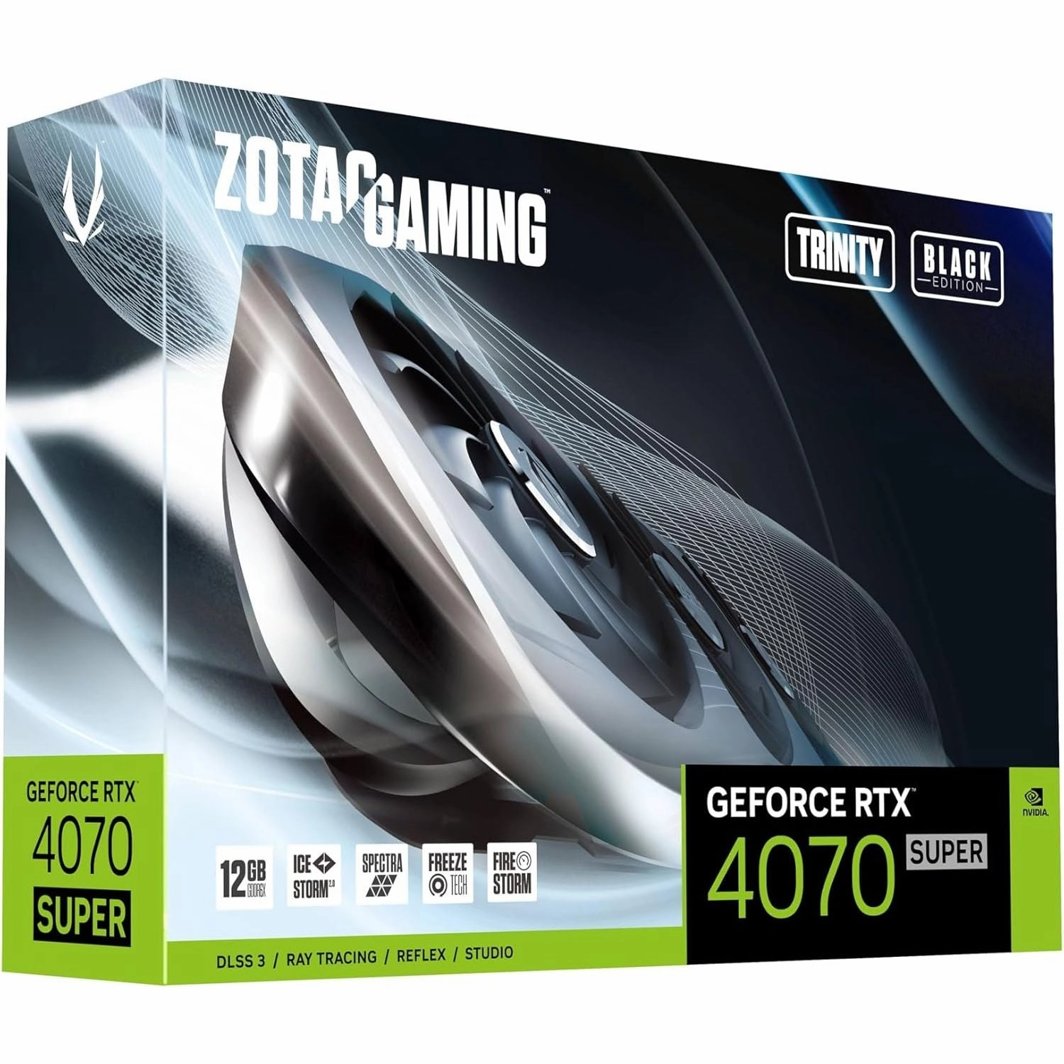 Zotac GeForce RTX 4070 SUPER Trinity Black Edition - 12GB Graphics Card